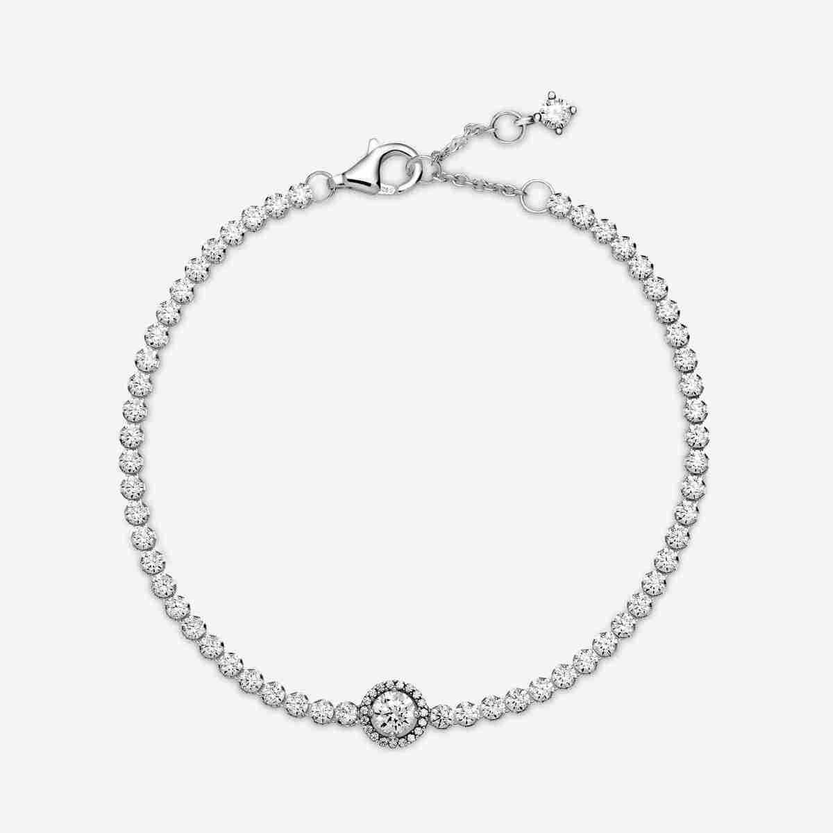 Bracciale tennis con zirconi Bracciale in acciaio inossidabile